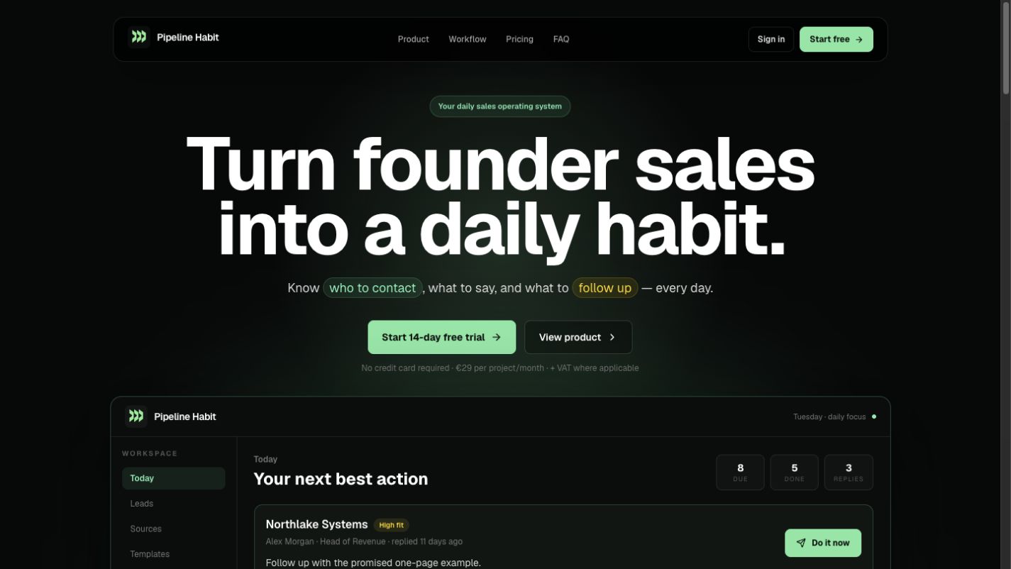 Pipeline Habit project preview